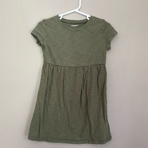 Girls Olive Green Jersey Dress - 3T Old Navy